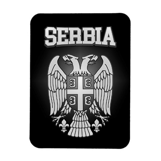 Serbische Wappen Magnet (Vertikal)