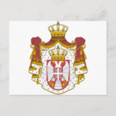 Serbische Wappen Postkarte (Vorderseite)