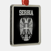 Serbische Wappen Silbernes Ornament (Rechts)