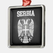 Serbische Wappen Silbernes Ornament (Links)
