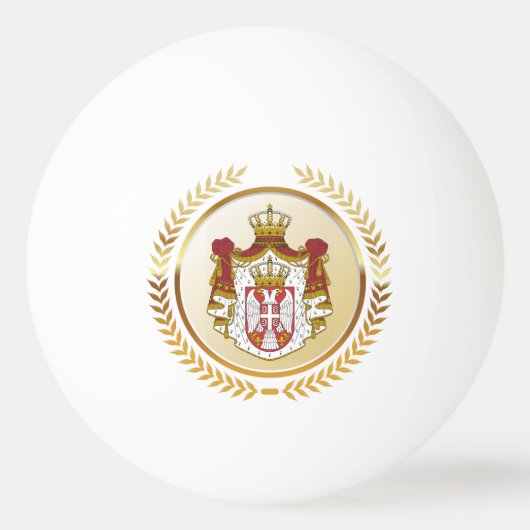 Serbische Wappen Tischtennisball (Vorderseite)