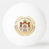 Serbische Wappen Tischtennisball (Rückseite)