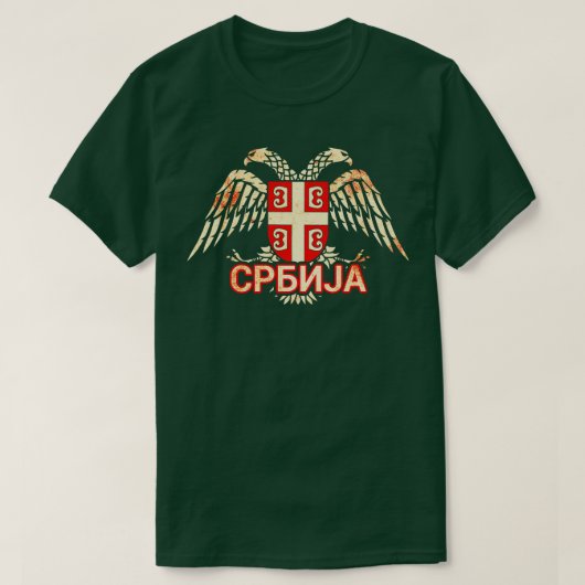 Serbischer Adler Srbija 6 T-Shirt (Design vorne)
