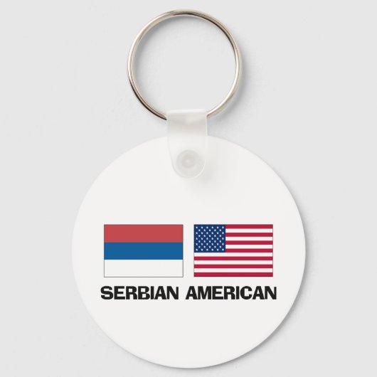 Serbischer Amerikaner Schlüsselanhänger (Vorderseite)