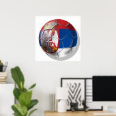 Serbischer Fußball 2014 Weltmeisterschaft-Liebhabe Poster (Heimbüro)