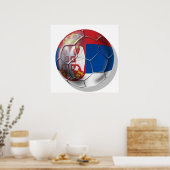 Serbischer Fußball 2014 Weltmeisterschaft-Liebhabe Poster (Küche)