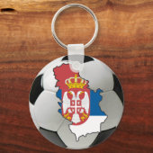 Serbischer Fußball Schlüsselanhänger (Vorderseite)