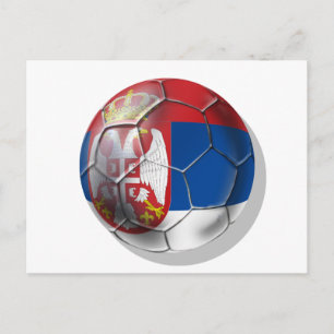 Serbischer Fußballball für alle Liebhaber von Srbi Postkarte