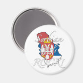 Serbischer Girls Rock! Magnet (Vorderseite/Rückseite)