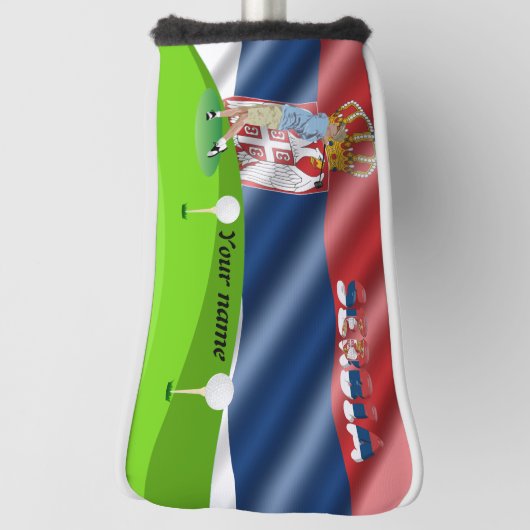 Serbischer Golfer Golf Headcover (Rotieren 90)