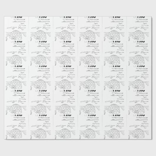 serbischer kyrillischer Iglu Geschenkpapier (Flach)