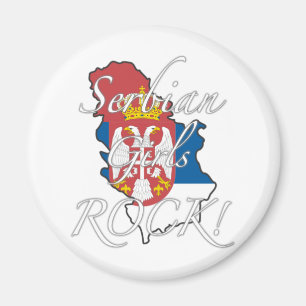 Serbischer Mädchen-Felsen! Magnet