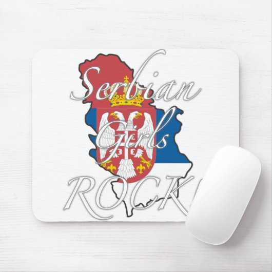Serbischer Mädchen-Felsen! Mousepad (Mit Mouse)