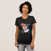 Serbischer Mädchen-Felsen! T-Shirt (Vorne ganz)