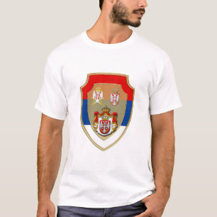 Serbischer mittelalterlicher Schild  Serbien Wappe T-Shirt