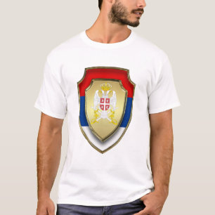 Serbischer mittelalterlicher Schild Serbien Wappe T-Shirt