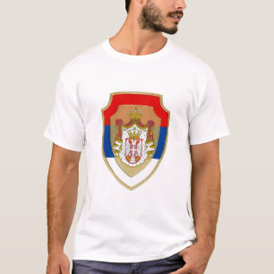 Serbischer mittelalterlicher Schild  Wappen Serbie T-Shirt