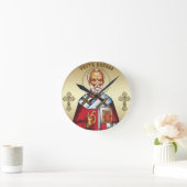 serbischer Nikolaus Runde Wanduhr (Zuhause)