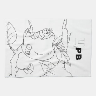 serbischer Zyrillienwurm Geschirrtuch