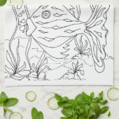 Serbischer Zyrillischer Fisch Handtuch (Gefaltet)