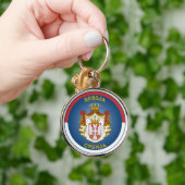 Serbisches Erbe-Emblem Schlüsselanhänger (Hand)