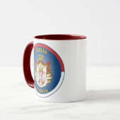 Serbisches Erbe-Emblem Tasse (Vorderseite Links)