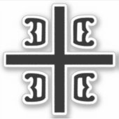 Serbisches Kreuz Aufkleber (Vorderseite)