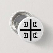 Serbisches Kreuz Button (Vorne & Hinten)