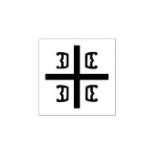 Serbisches Kreuz Gummistempel (Prägung)