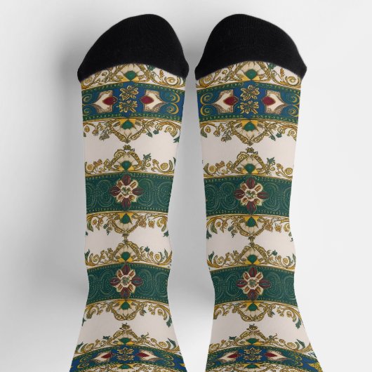 Serbisches Teppichmuster 3 Socken (Oben)