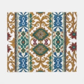 Serbisches Teppichmuster 5 Fleecedecke (Vorderseite (Horizontal))