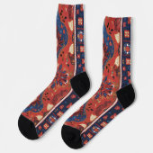 Serbisches Teppichmuster 7 Socken (Linkes Detail)