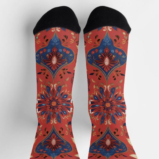 Serbisches Teppichmuster 7 Socken (Oben)