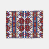 Serbisches Teppichmuster 8 Fleecedecke (Vorderseite (Horizontal))