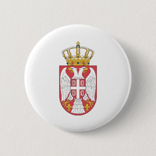 Serbisches Wappen Button (Vorderseite)