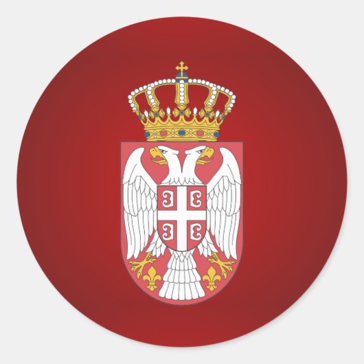 Serbisches Wappen Runder Aufkleber (Vorderseite)
