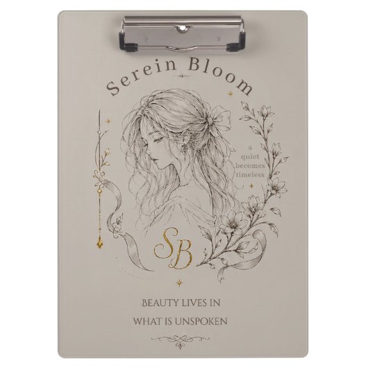Serein Blüte Klemmbrett (Vorderseite)