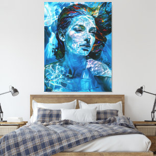 „Serelis“ – Gelassenheit in Aqua-Harmonie Leinwanddruck