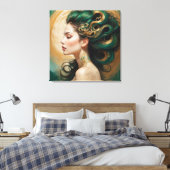 "Serelith" - Curls of Celestial Jade Leinwanddruck (Insitu (Schlafzimmer))