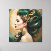 "Serelith" - Curls of Celestial Jade Leinwanddruck (Vorderseite)