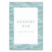 Seren Blaue Wasserwelle Dessertbar-Schild Tischnummer (Rückseite)