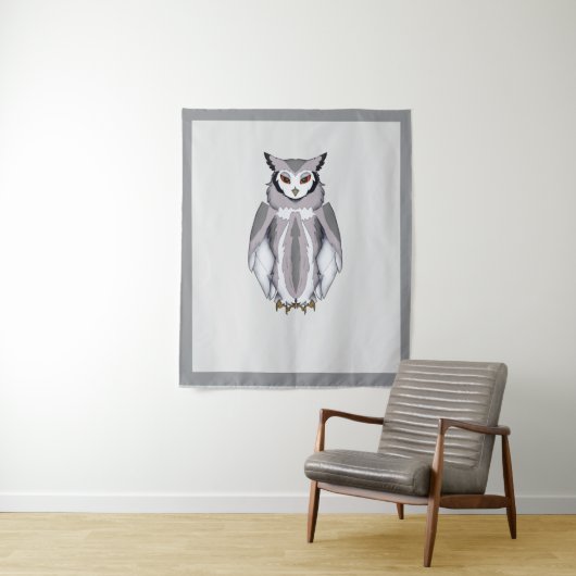 Seren Owl Wall Medium (50" x 60") Tapestry Wandteppich (Beispiel)