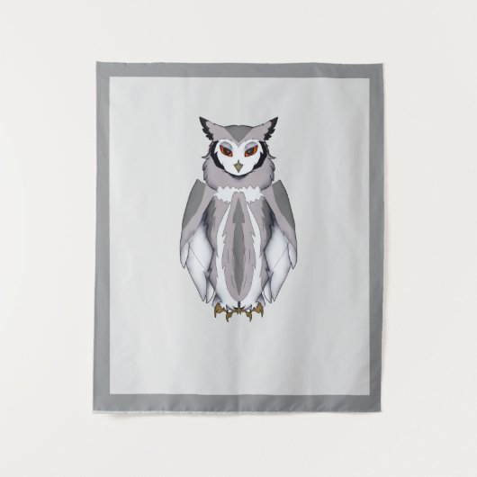 Seren Owl Wall Medium (50" x 60") Tapestry Wandteppich (Vorderseite)