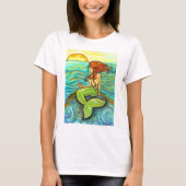 "Serena durch das Meer" Meerjungfrau T-Shirt (Vorderseite)