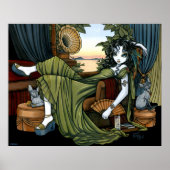 Serena Eclectic Sunset Cat Fairy Poster (Vorne)