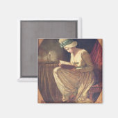 Serena (Öl auf Leinwand) Magnet (Vorderseite/Rückseite)