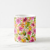 Serena-Rosa und Gelbe Wasserfarbe Kaffeetasse (Mittel)