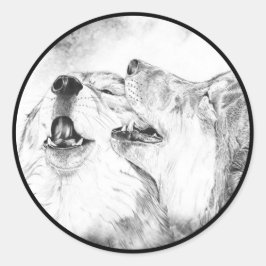 Serenade in den Misten Runder Aufkleber