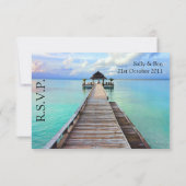 Serenade Jetty Beach Wedding UAWG RSVP Karte (Rückseite)