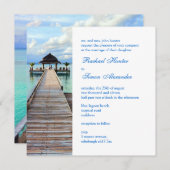 Serenade Jetty Maldives Beach Wedding Einladung (Vorne/Hinten)